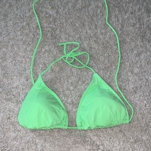 Neon green bikini top